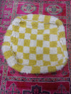 Beni Ouarain Checkered Moroccan pouf