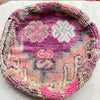 Round Vintage berber pouf