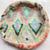 Round Vintage berber pouf