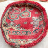 Round Vintage berber pouf