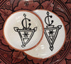 Moroccan handprinted plates Amazigh berber sign