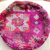 Round Vintage berber pouf