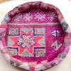 Round Vintage berber pouf