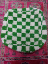 Beni Ouarain Checkered Moroccan pouf