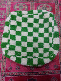 Beni Ouarain Checkered Moroccan pouf