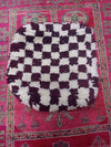 Beni Ouarain Checkered Moroccan pouf