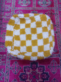 Beni Ouarain Checkered Moroccan pouf