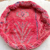 Round Vintage berber pouf