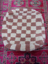 Beni Ouarain Checkered Moroccan pouf