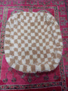 Beni Ouarain Checkered Moroccan pouf