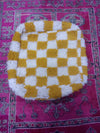 Beni Ouarain Checkered Moroccan pouf