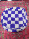 Beni Ouarain Checkered Moroccan pouf