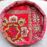 Round Vintage berber pouf