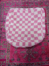 Beni Ouarain Checkered Moroccan pouf