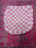 Beni Ouarain Checkered Moroccan pouf