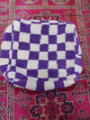 Beni Ouarain Checkered Moroccan pouf