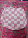 Beni Ouarain Checkered Moroccan pouf