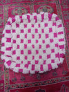 Beni Ouarain Checkered Moroccan pouf