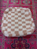 Beni Ouarain Checkered Moroccan pouf