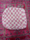 Beni Ouarain Checkered Moroccan pouf