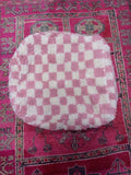 Beni Ouarain Checkered Moroccan pouf