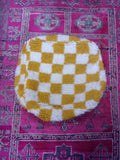 Beni Ouarain Checkered Moroccan pouf