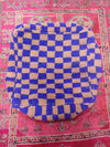 Beni Ouarain Checkered Moroccan pouf