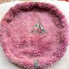 Round Vintage berber pouf