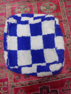 Beni Ouarain Checkered Moroccan pouf