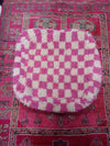 Beni Ouarain Checkered Moroccan pouf