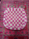 Beni Ouarain Checkered Moroccan pouf