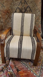 Wooden loungechair with beautiful kelim fabric