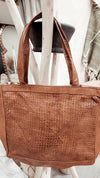 Leren shopper hand gemaakt