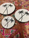 Moroccan handpainted plates palmtree