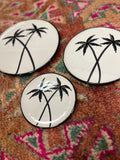 Moroccan handpainted plates palmtree