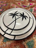 Moroccan handpainted plates palmtree