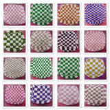 Beni Ouarain Checkered Moroccan pouf