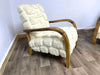 Wooden loungechair with beautiful 100% woolen Beni Ouarain fabric