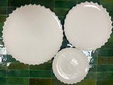 Plates with serrated edge