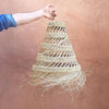 Raffia lamp cone open