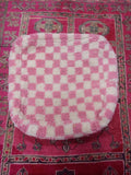 Beni Ouarain Checkered Moroccan pouf