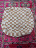 Beni Ouarain Checkered Moroccan pouf