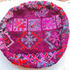 Round Vintage berber pouf