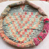 Round Vintage berber pouf