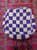 Beni Ouarain Checkered Moroccan pouf