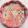 Round Vintage berber pouf