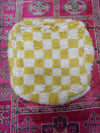 Beni Ouarain Checkered Moroccan pouf