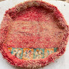 Round Vintage berber pouf