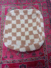 Beni Ouarain Checkered Moroccan pouf