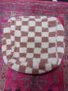 Beni Ouarain Checkered Moroccan pouf